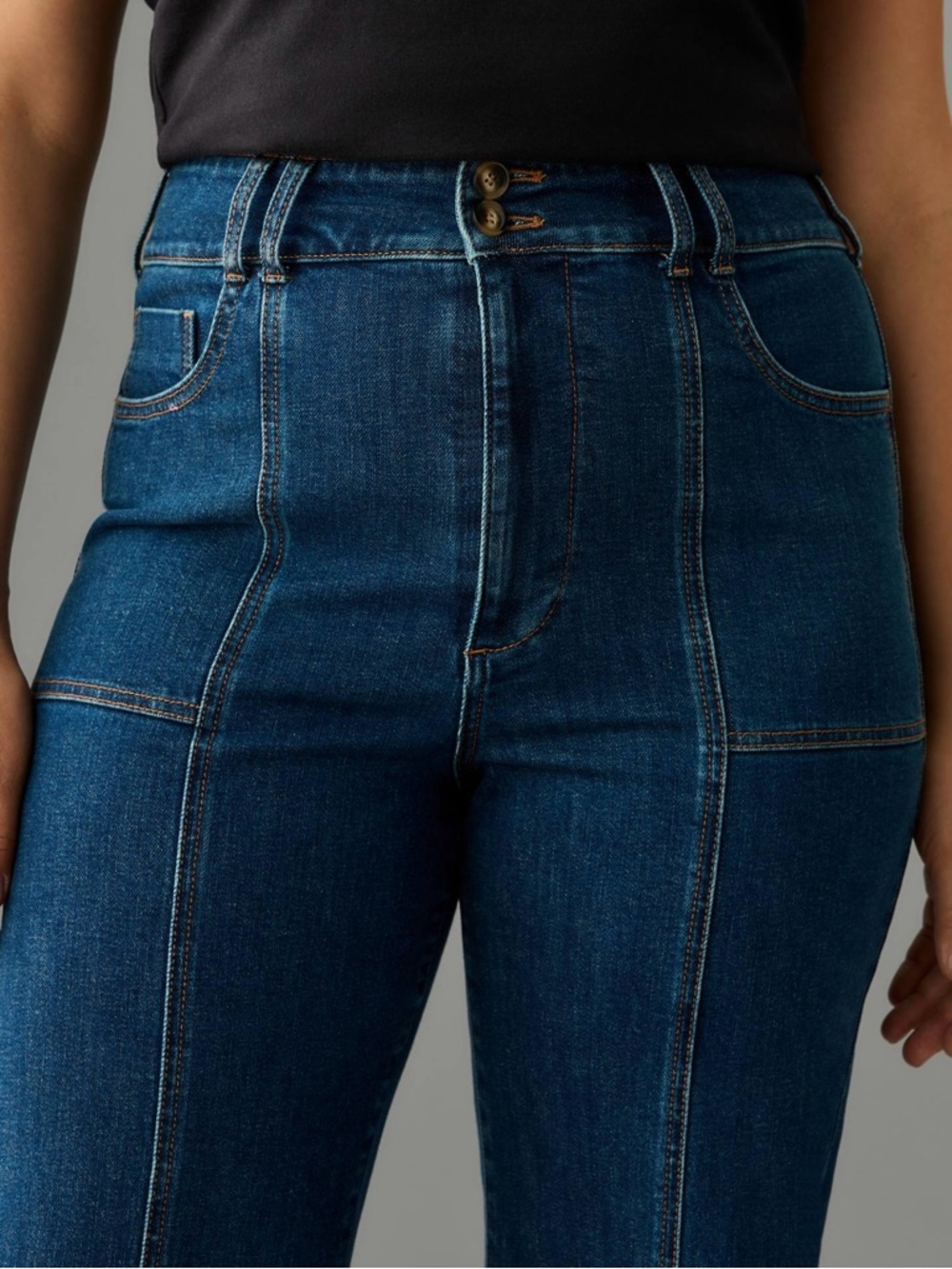 Anthropologie Pilcro | The Skipper Seamed High-Rise Cropped Wide-Leg Jeans ~ 30 - Picture 9 of 15